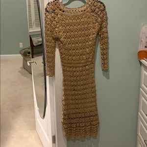 INC gold dress